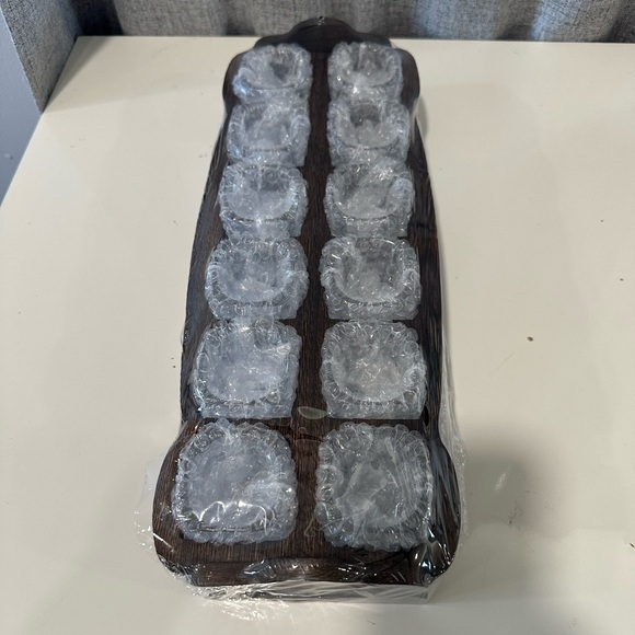 Soujoy 12 shot glass wood holder, pub party club drinking. NWT. - Picture 4 of 5